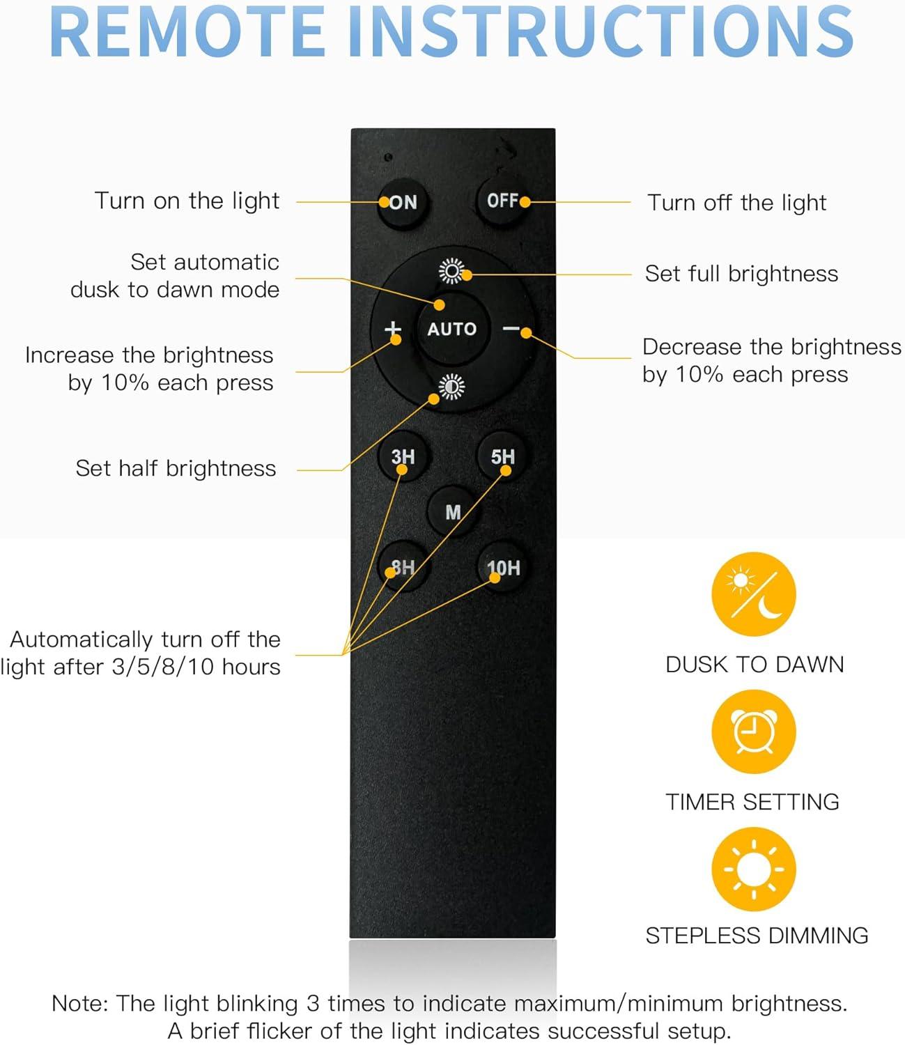Solar Lamp Post Light, Solar Post Lights Outdoor Waterproof, Solar Light for Pole Outside, Dusk to Dawn Black Outdoor Light Pole with Remote Control, Three Modes