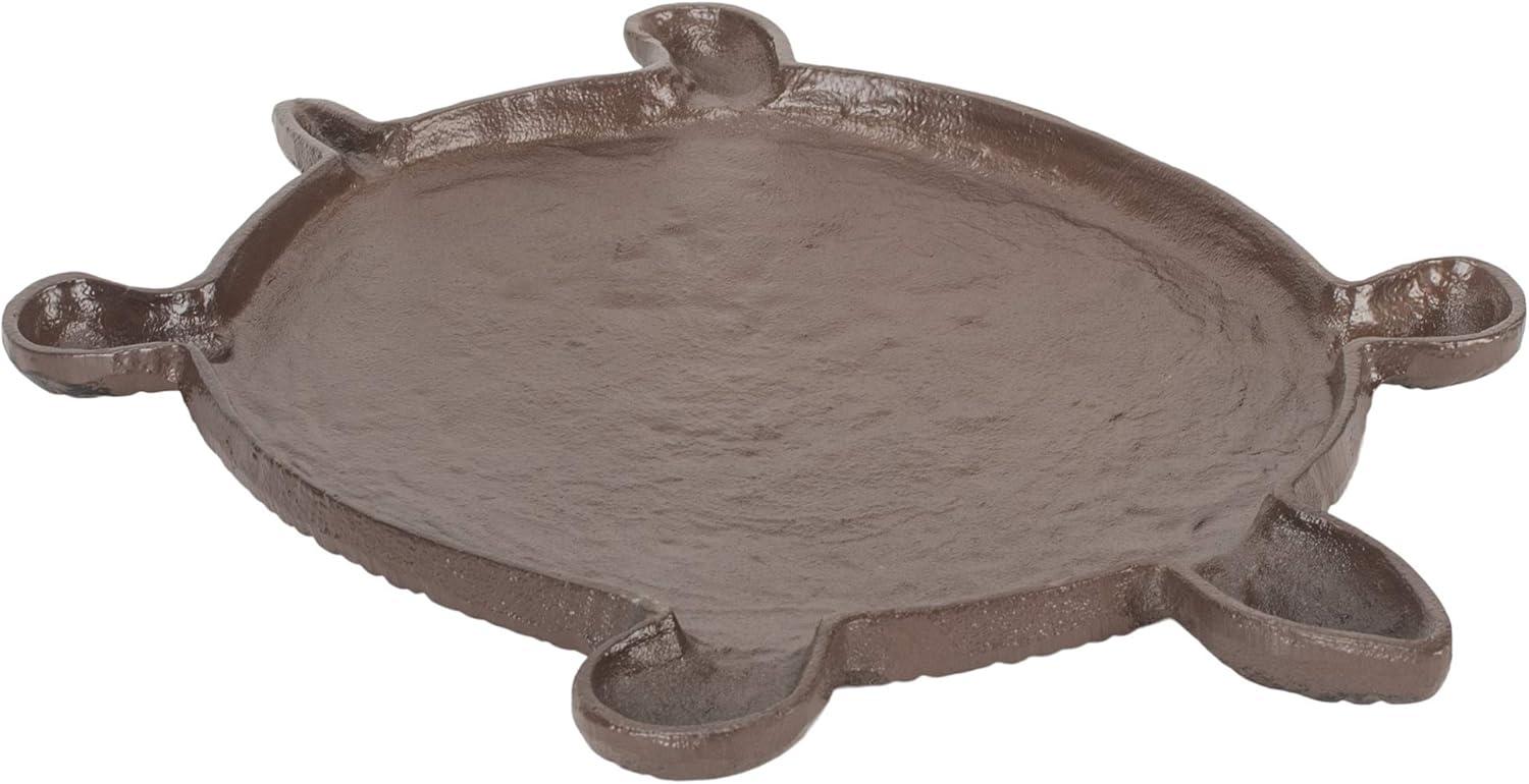 Rustic Bronze Cast Iron Turtle Stepping Stone 13 Inches