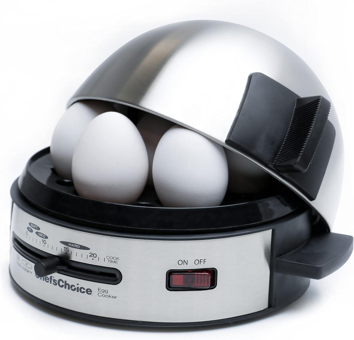 Chef'sChoice Model 810 Gourmet Egg Cooker, 7 Egg Capacity, in Stainless Steel (8100001)