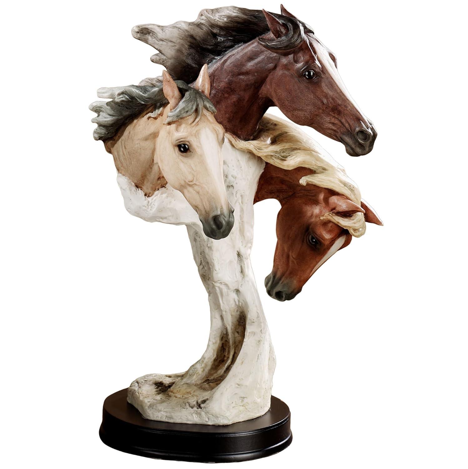 Wild at Heart Horse Sculpture Earth Tones 16 Inches Tall