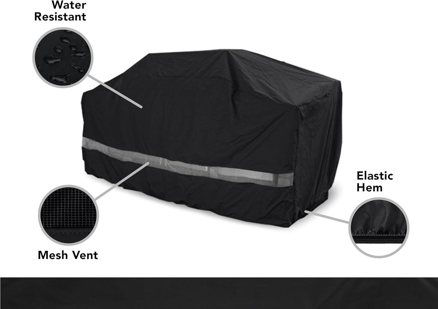 Covermates Island Grill Cover - Weather Resistant Outdoor Cover, Heavy Duty bbq Covers for Large Island, Classic 12-Guage Vinyl, 98 Inch, Black