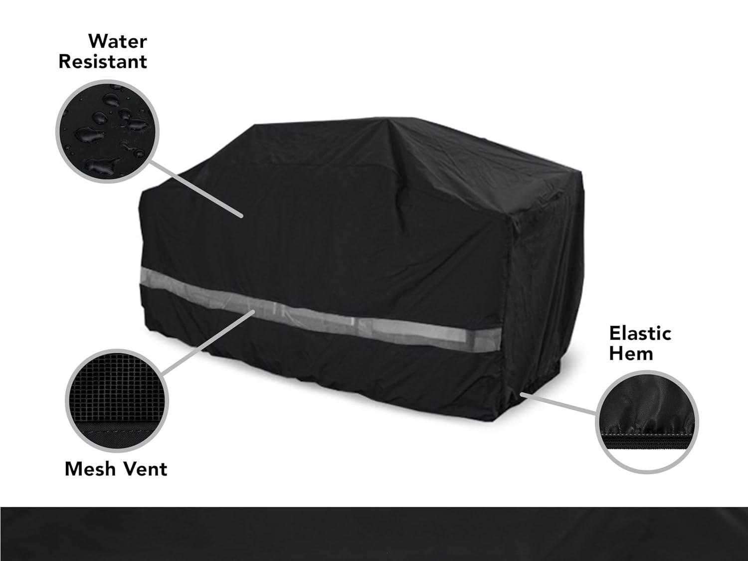 Covermates Island Grill Cover - Weather Resistant Outdoor Cover, Heavy Duty bbq Covers for Large Island, Classic 12-Guage Vinyl, 98 Inch, Black