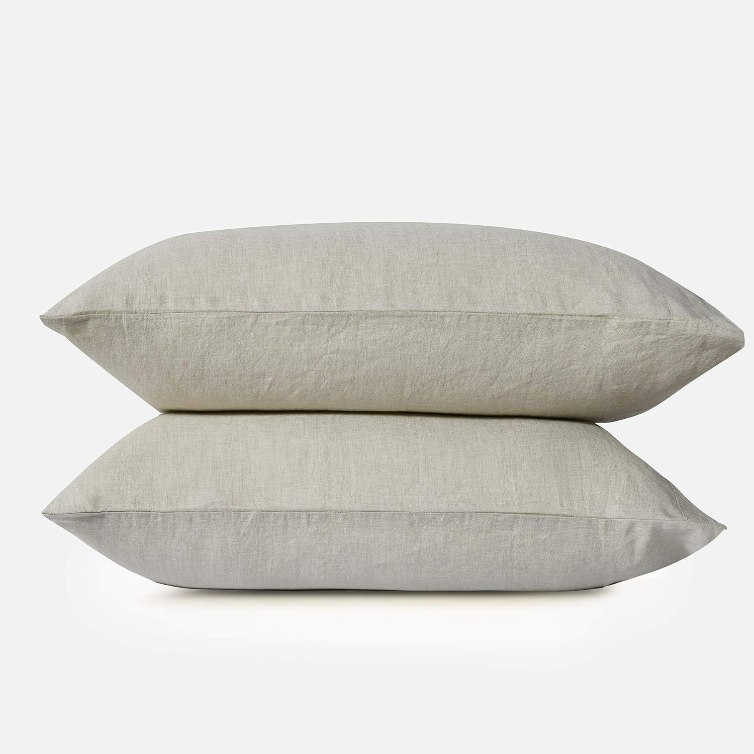 Classic King Organic French Linen Pillowcase Set