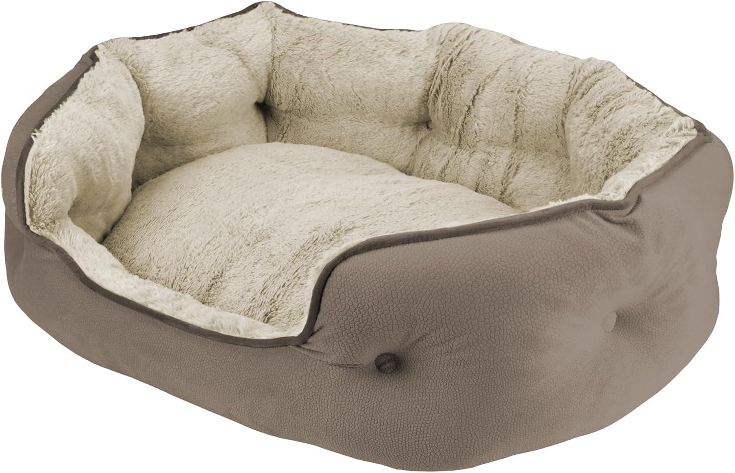 Arlee Home & Pet Step In Orthopedic Chew Resistant Eco-Friendly Memory Foam Dog Bolster Bed - Black - L