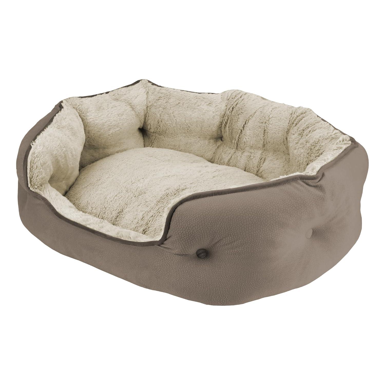 Arlee Home & Pet Step In Orthopedic Chew Resistant Eco-Friendly Memory Foam Dog Bolster Bed - Black - L