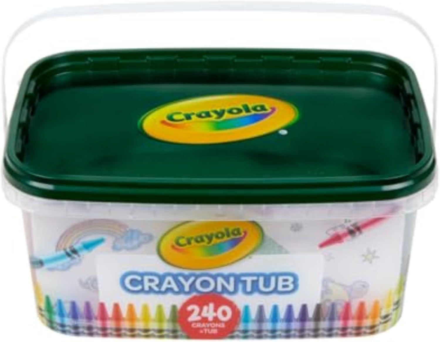 Crayola Crayon Tub (240ct), Bulk Crayon Set for Crafting, 120 Unique Colors, Classroom Must Have for Teachers, Coloring Supplies for Kids, 3+ [Amazon Exclusive]