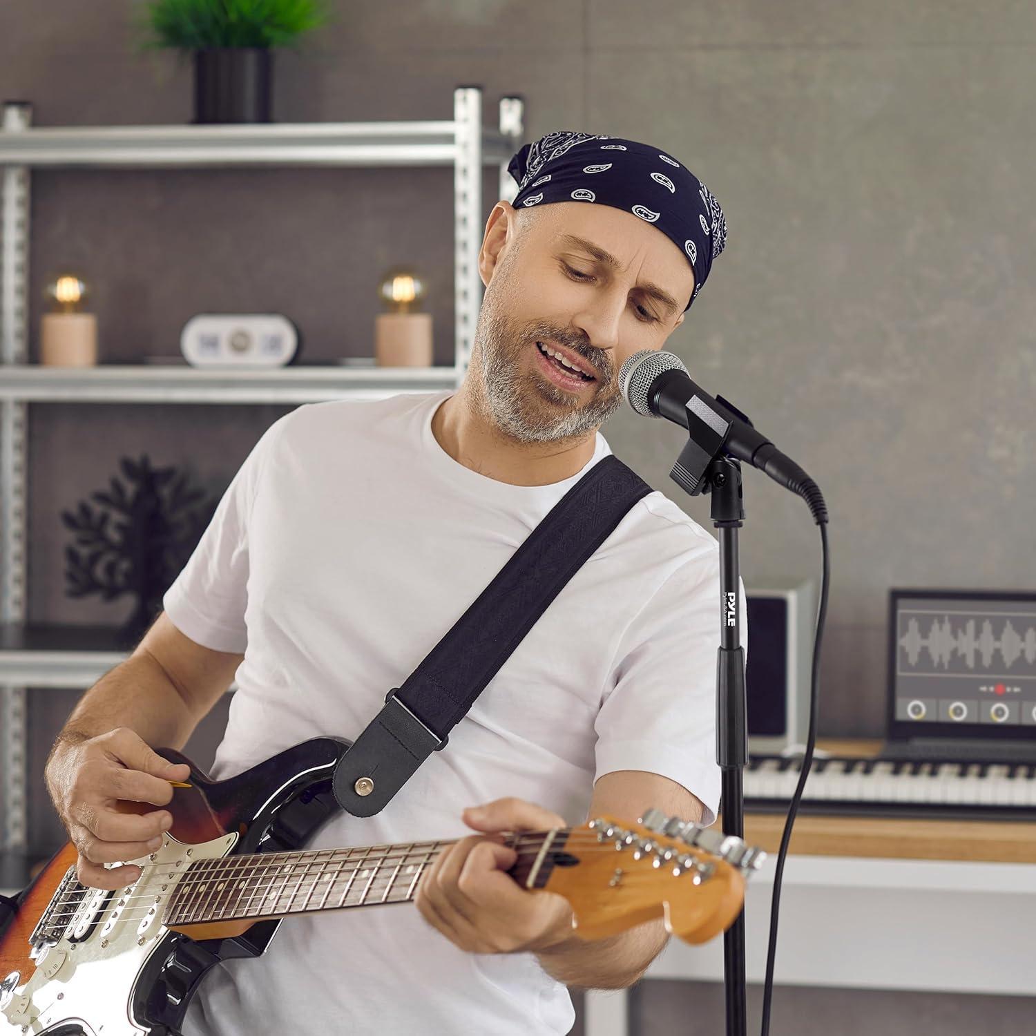 Pyle 2 - Pc Universal Compact Base Microphone Stand - Black