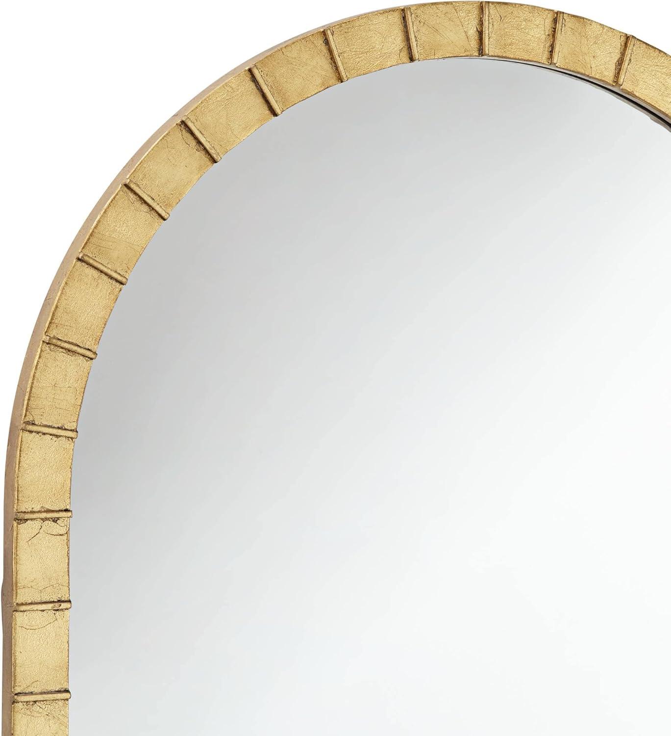 Uttermost Portina Matte Gold 24" x 48" Arched Wall Mirror