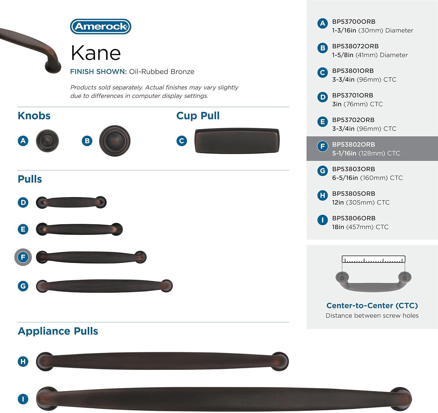 Kane 5 1/16" Center to Center Arch Pull