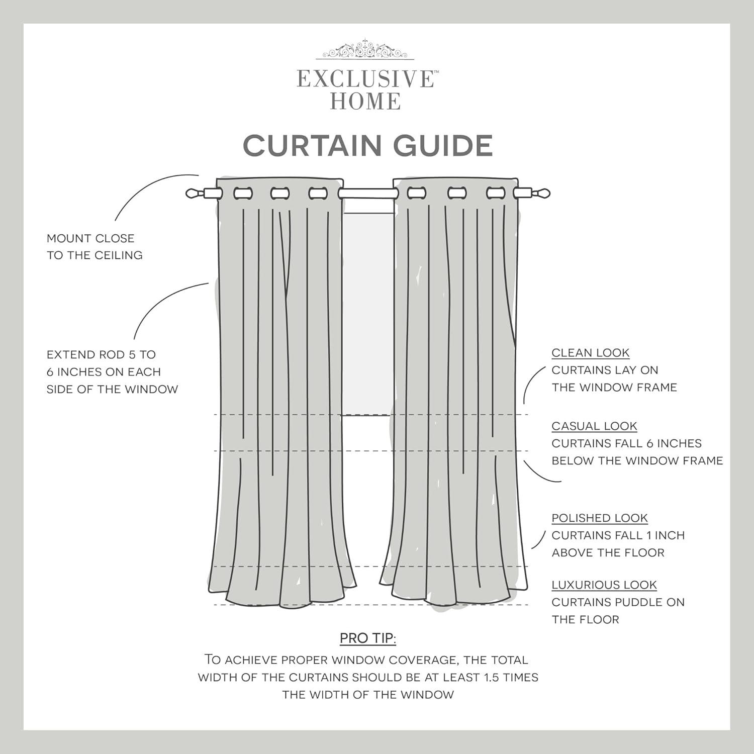 Set of 2 (63"x54") Loha Linen Grommet Top Light Filtering Curtain Panel Dove Gray - Exclusive Home: Modern Polyester