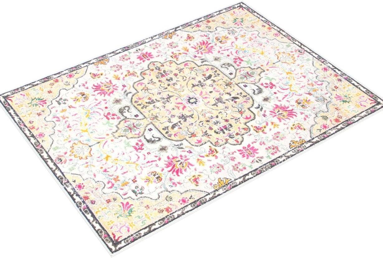 Madison MAD447 Power Loomed Indoor Area Rug - Grey/Gold - 6'x9' - Safavieh