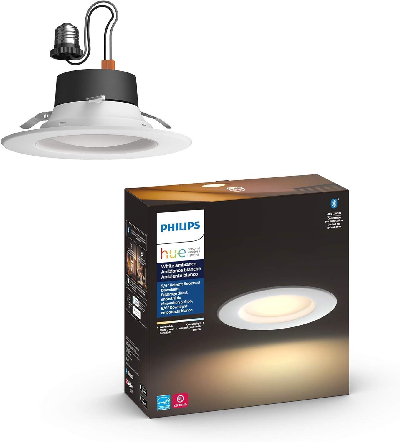 White Smart LED Recessed Downlight with Voice Control