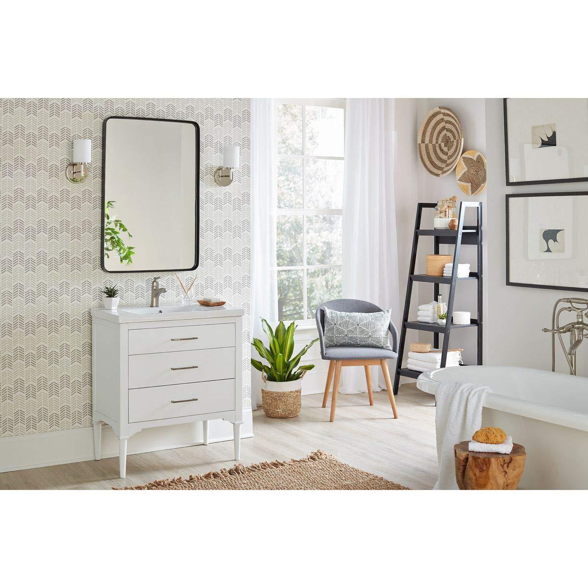 Progress Lighting Replay 1-Light Bath & Vanity Wall Light, Polished Nickel, Porcelain Shade