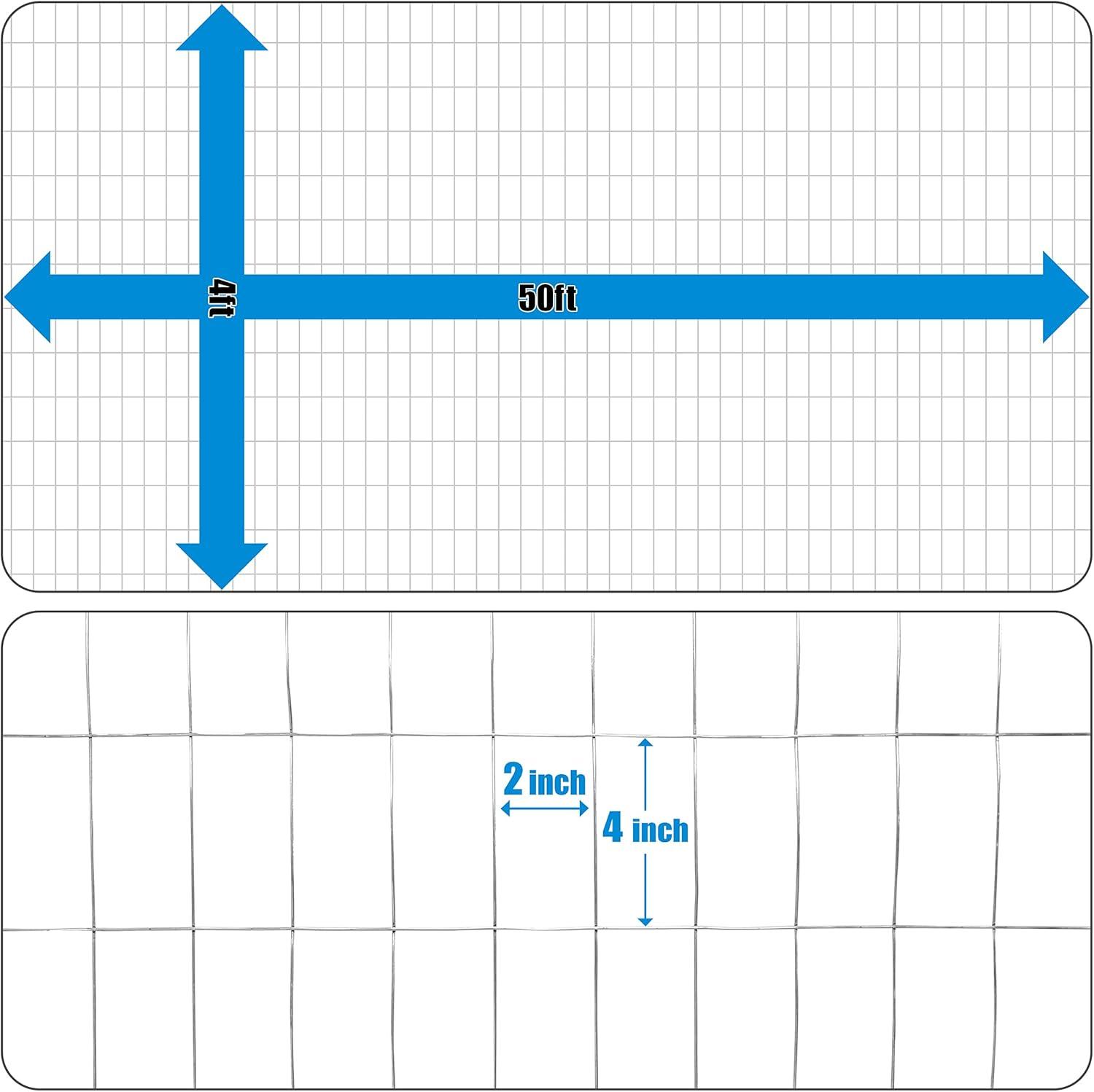 4 ft. x 50 ft. Galvanized Welded Wire Fence for Garden and Security