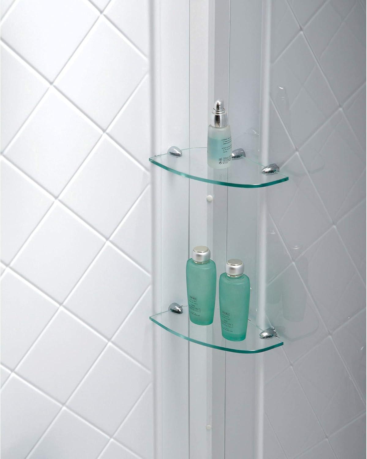 Infinity-Z 60" W x 30" D x 76.75" H Semi-Frameless Rectangle Shower Enclosure with Towel Bar and Base Included