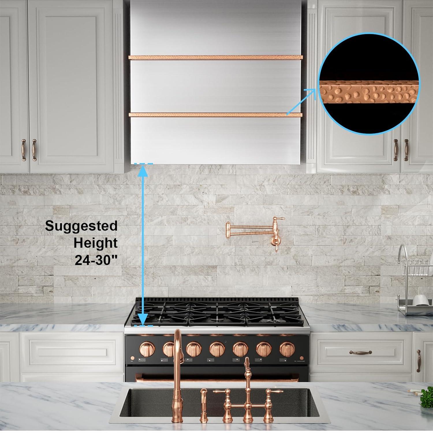 Akicon Akicon 30" Stainless Steel 600 CFM Ducted (Vented) Wall Mounted Required Range Hood AK-HS30HC-JBC