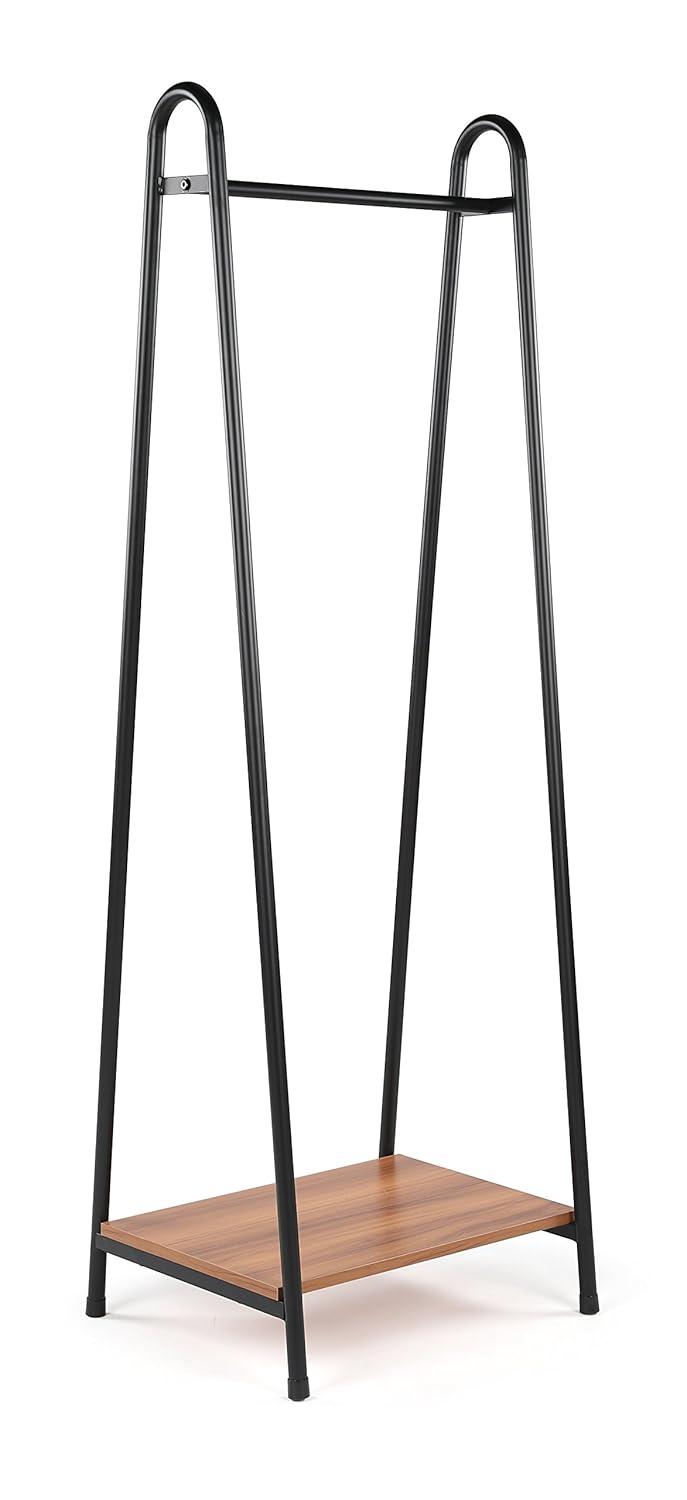 Humble Crew Freestanding Coat Rack: Mid-Century Modern Style, Metal Frame, Laminate Surface