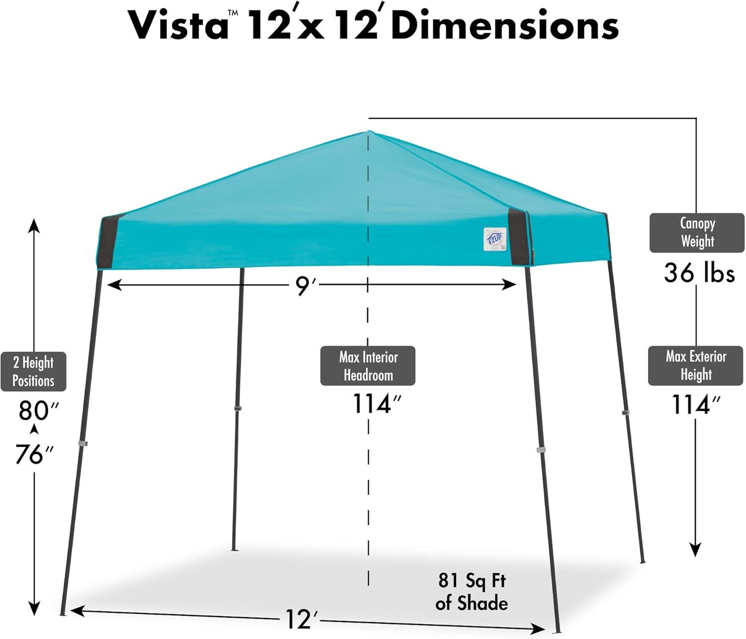 Red 12' x 12' Steel Frame Instant Shelter Canopy