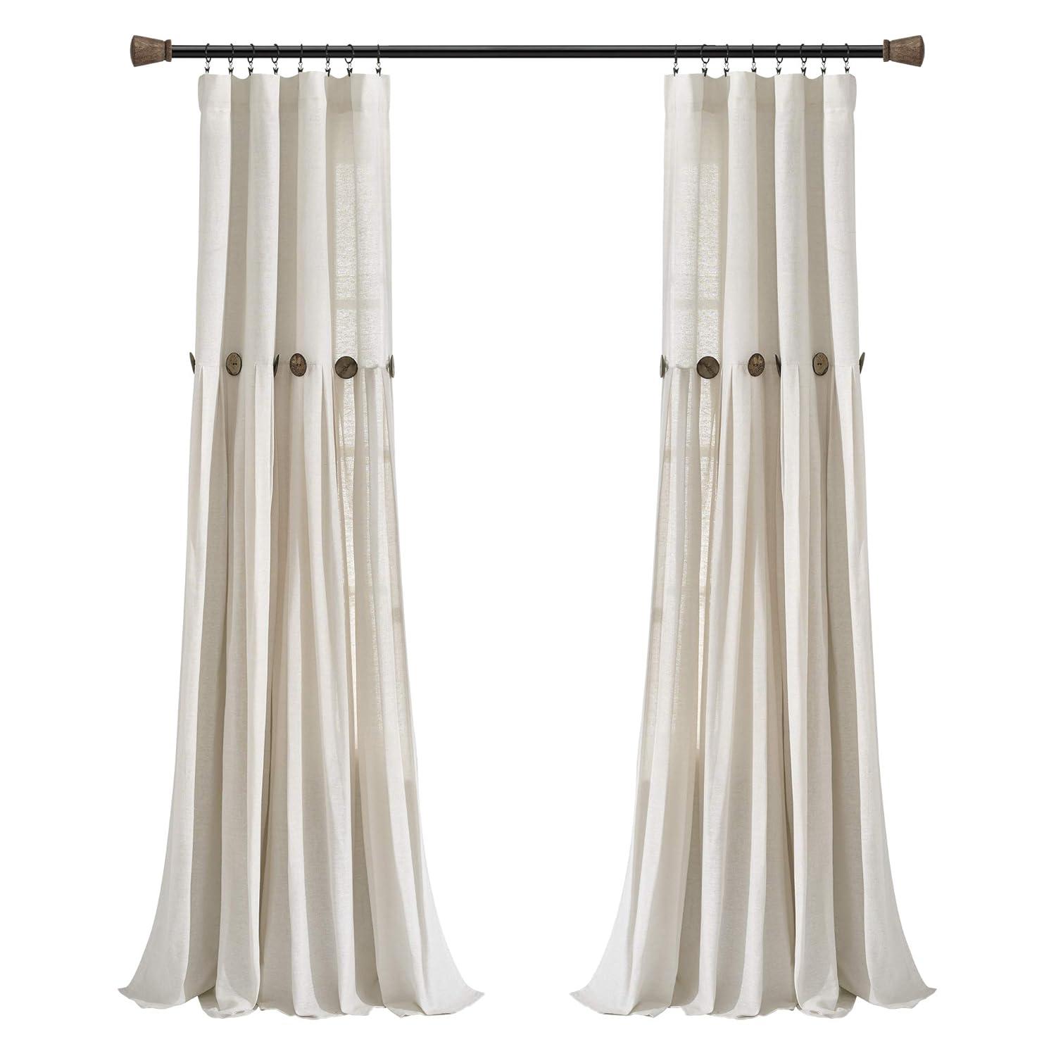 Lush Decor Beckham Window Semi-Sheer Rod Pocket Single Curtain Panel