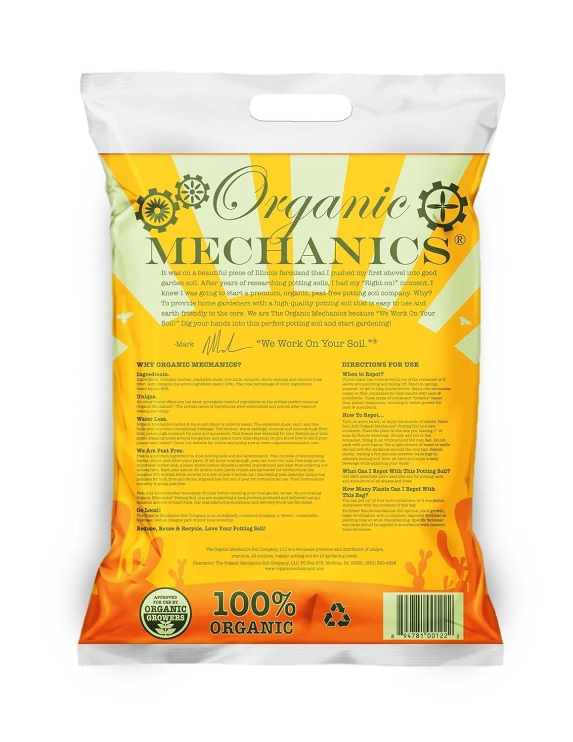 Organic Cactus and Succulent Potting Soil Blend, 8 Quarts