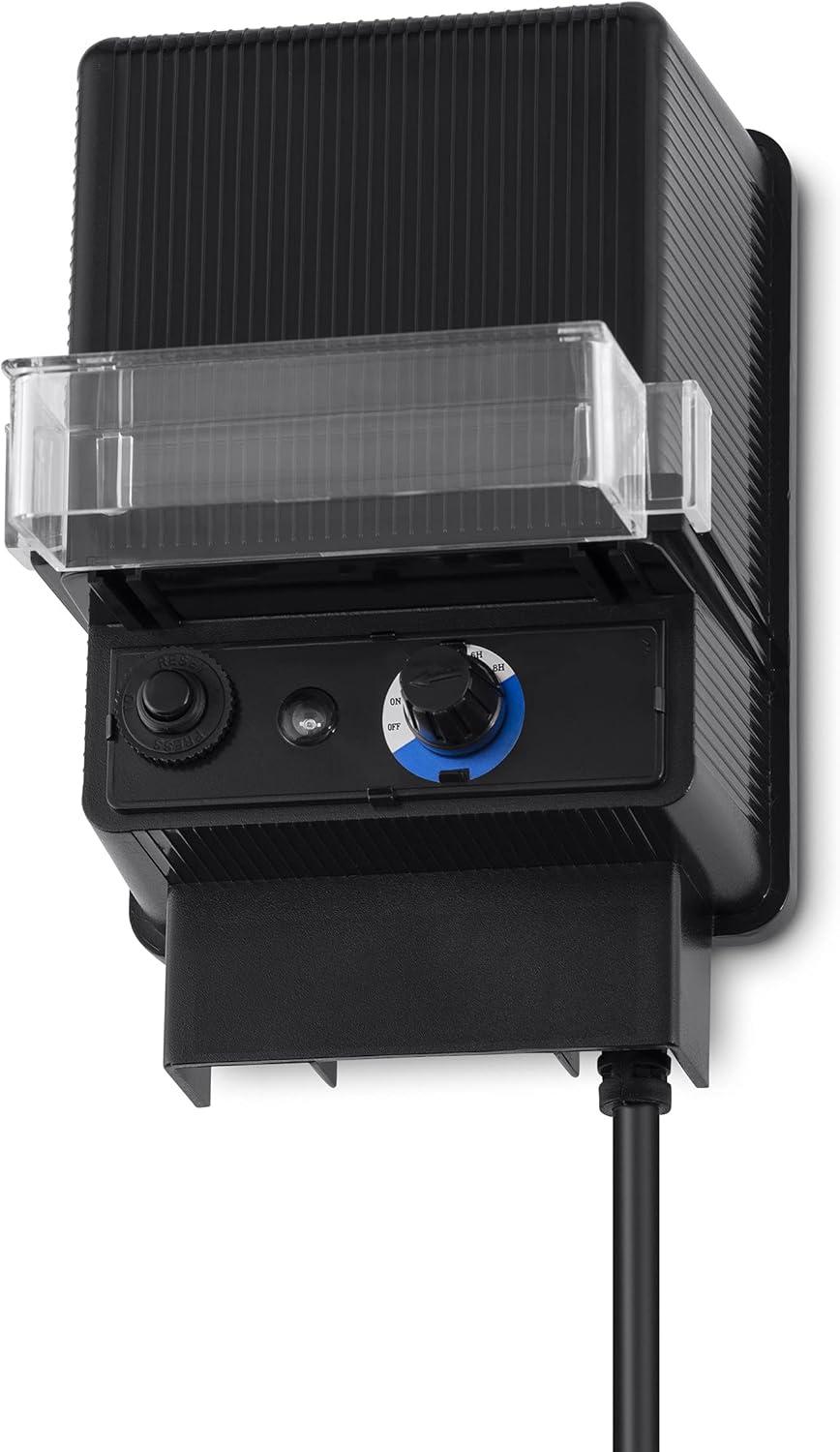 100 Watt Black Outdoor Transformer with Photo Cell and Timer