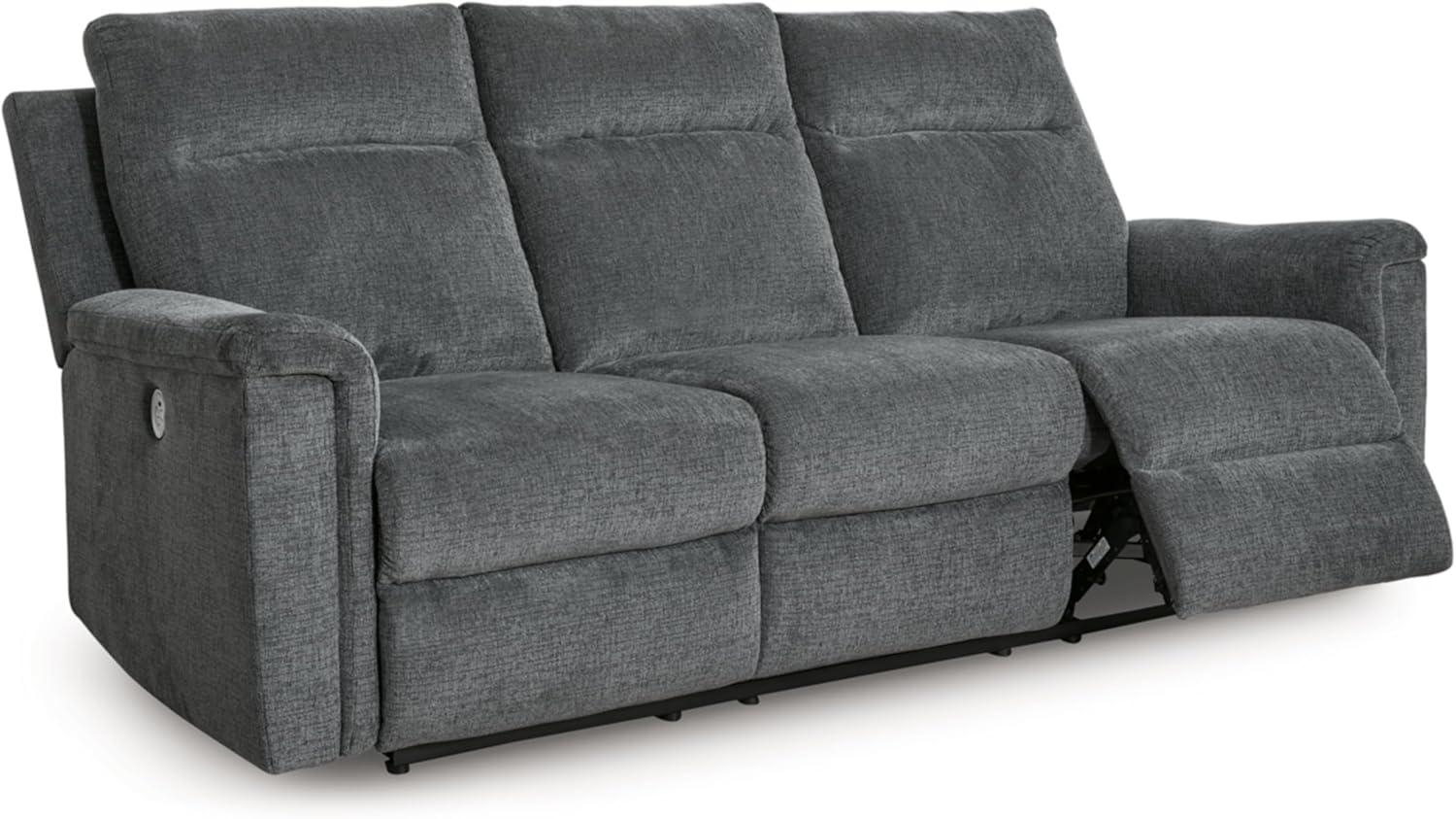 Gray Fabric Power Reclining Sectional Sofa