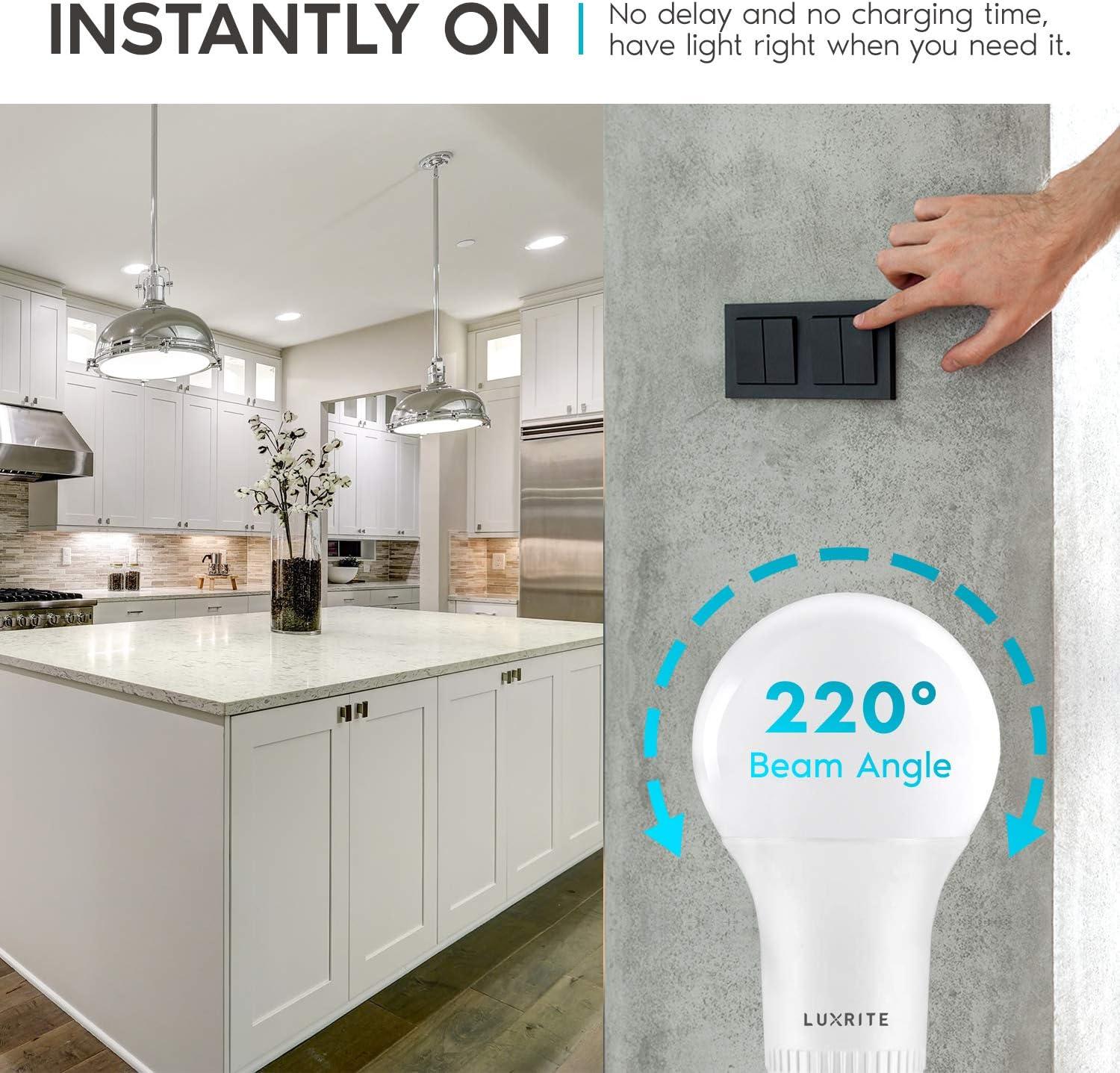 Luxrite 60 Watt Equivalent A19 GU24/Twist And Lock Dimmable LED Bulb LR21462-24PK