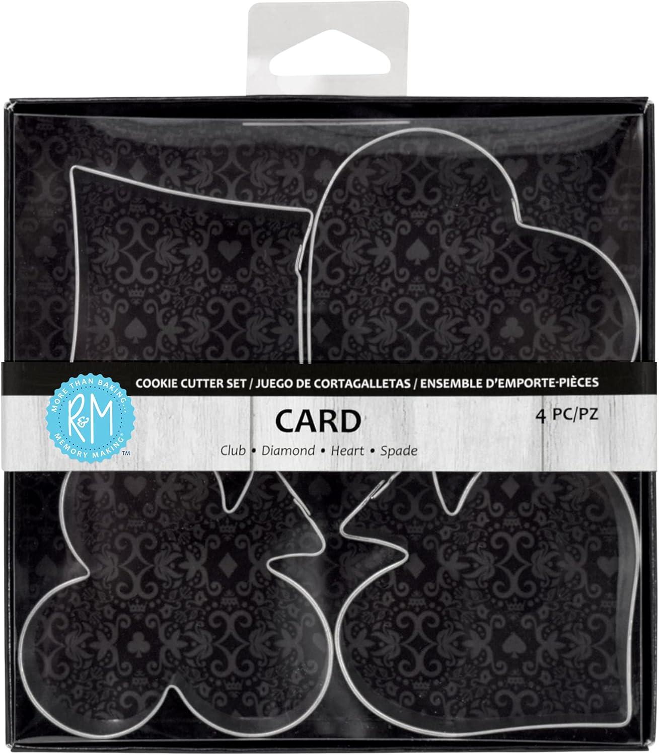 Casino Playing Card Metal Cookie Cutter Set, 4 Pieces