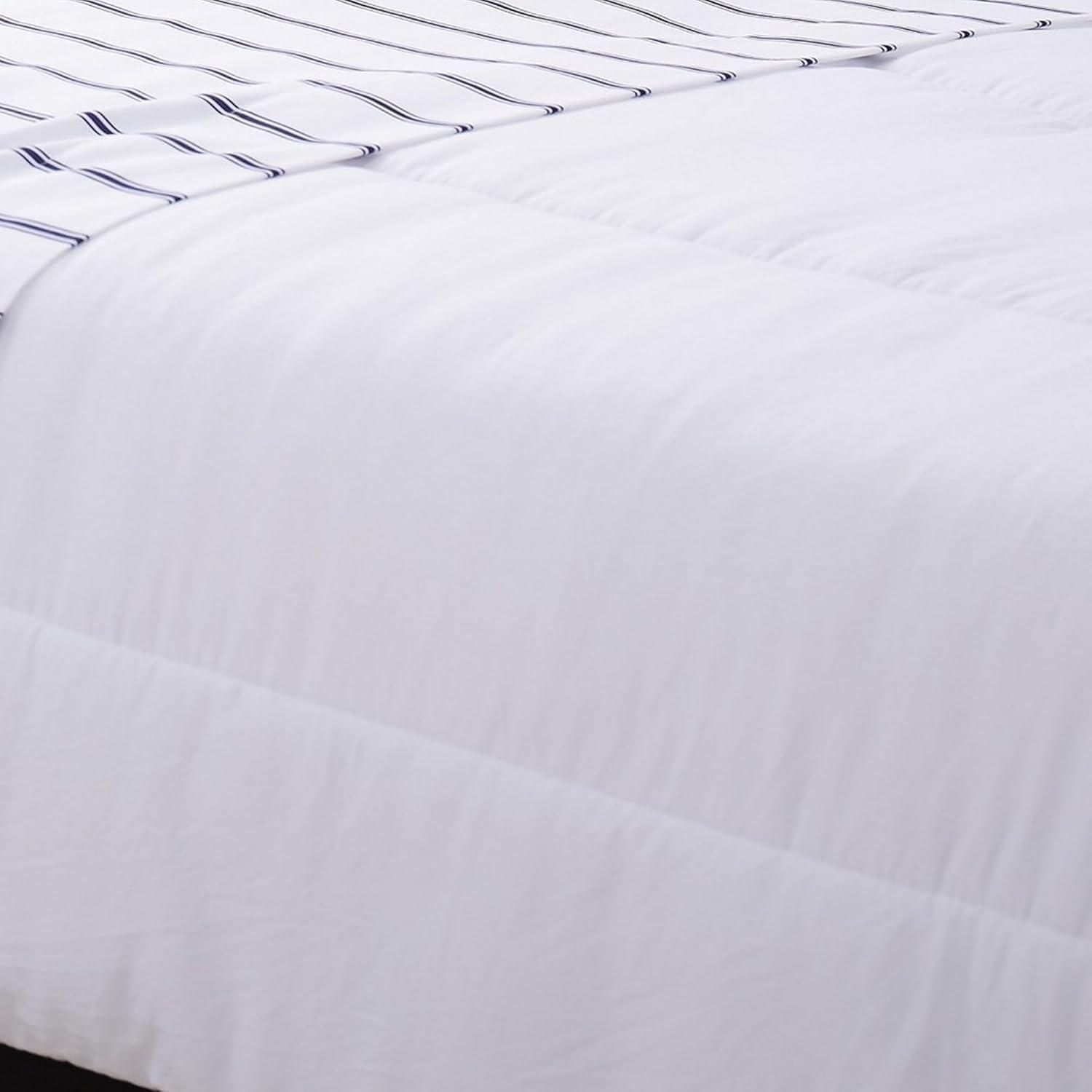 Full Ticking Stripe Sheet Set Navy - Truly Soft