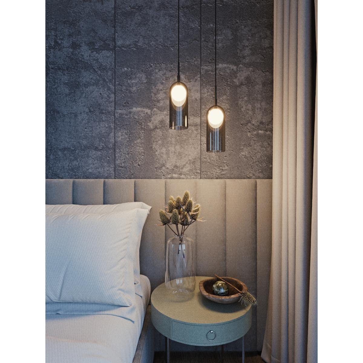 AFX Kiran 4" LED Pendant Light - Black - 3000K - 4"Dia x 14"H