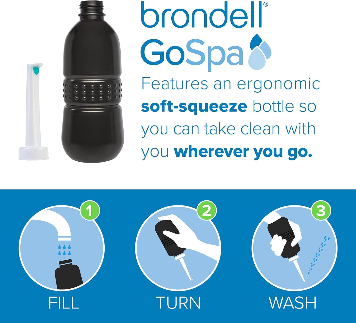 Brondell GS-70BLK GoSpa Travel Bidet, Midnight