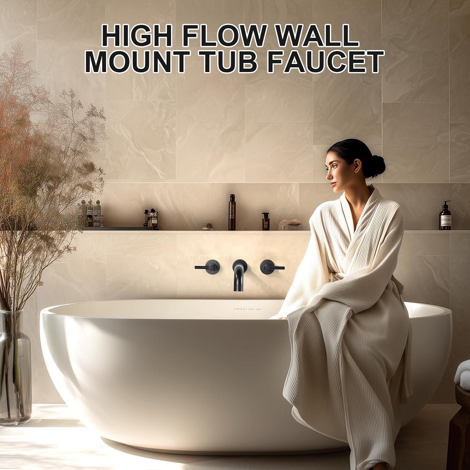 Aleasha AL-4E26RB Wall Mounted Optional Bathroom Faucet