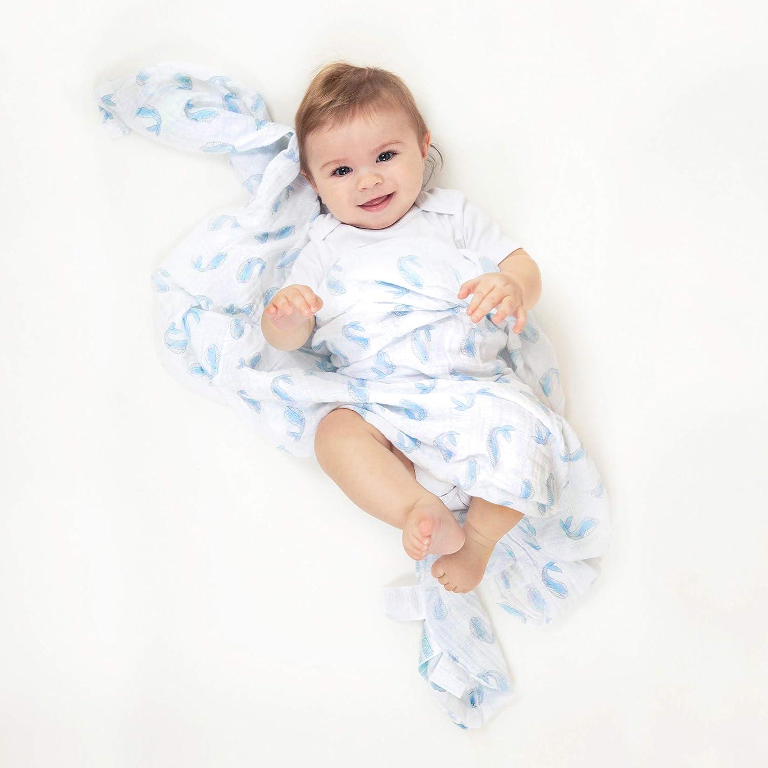 aden + anais essentials Muslin Swaddle Blankets - Natural History - 4pk