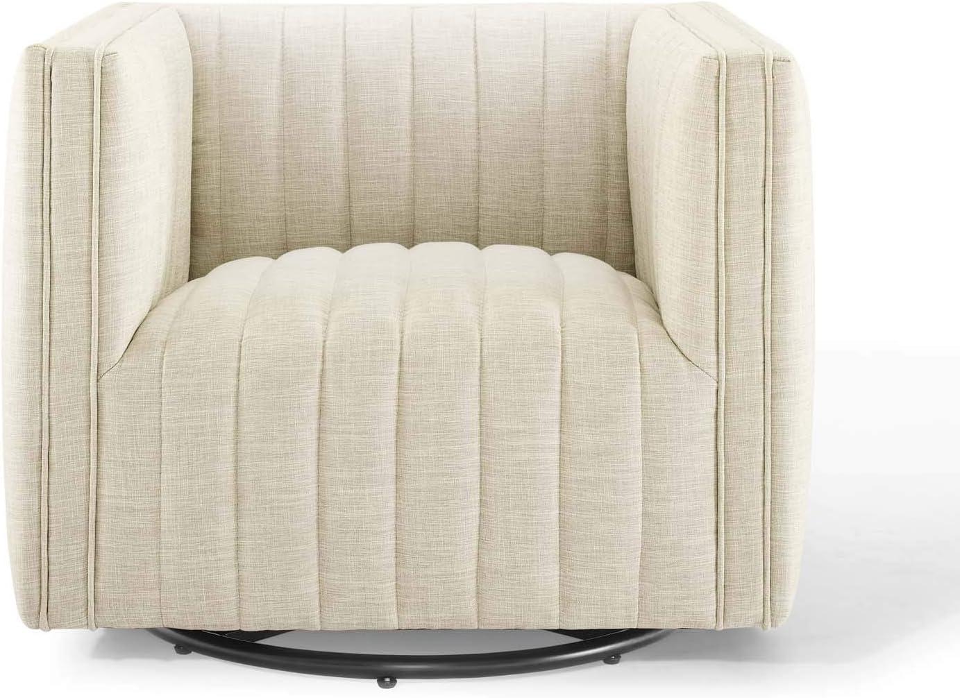 Modway Conjure Channel Tufted Performance Velvet Swivel Armchair