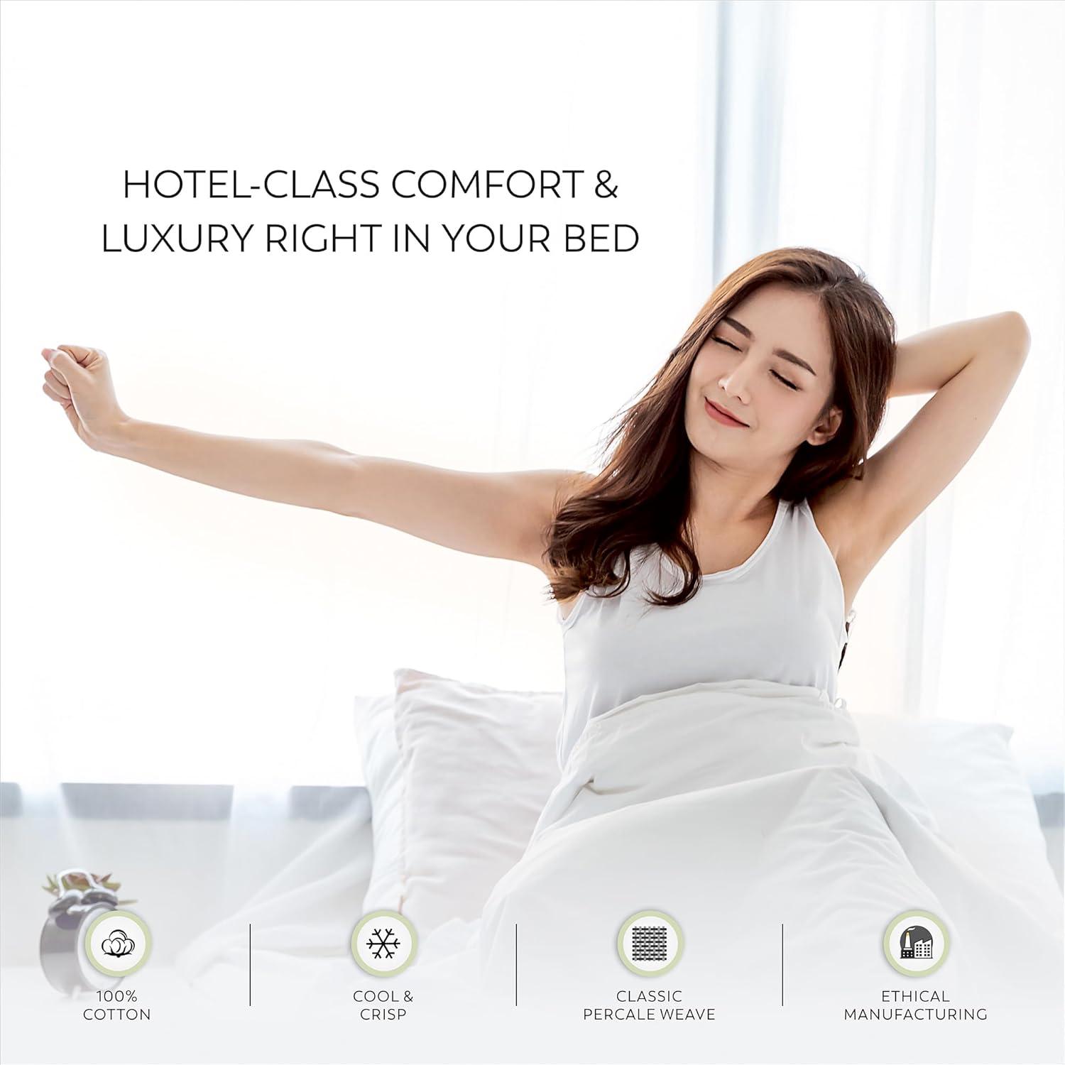 Ultimate Percale 100% Cotton 400TC Cool & Crisp Sheet Set