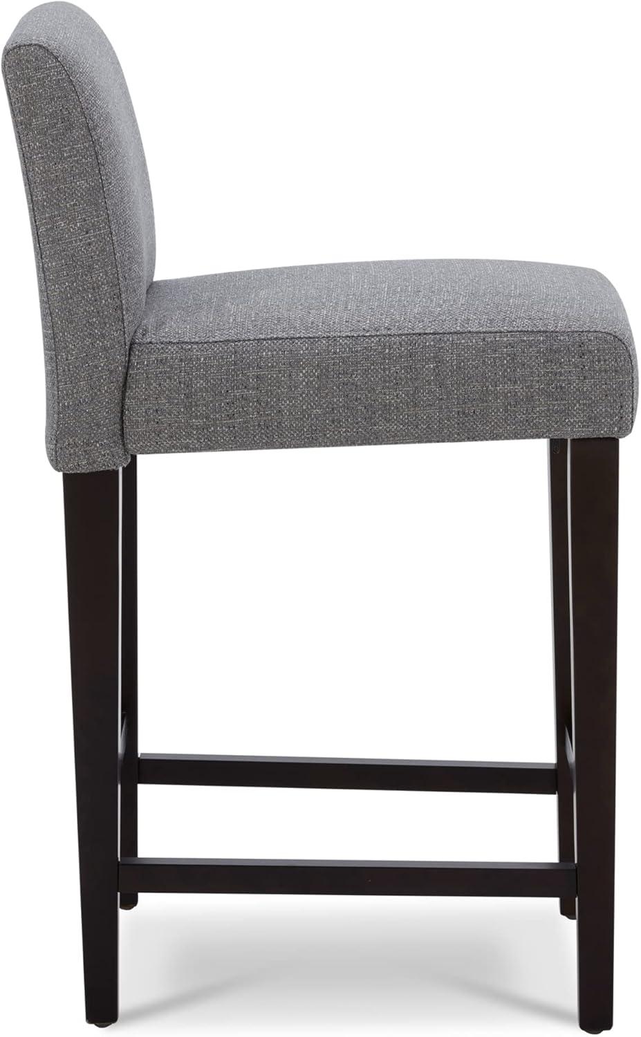 CHITA 25 inch Bar Stools Set of 2, Fabric in Fog Grey