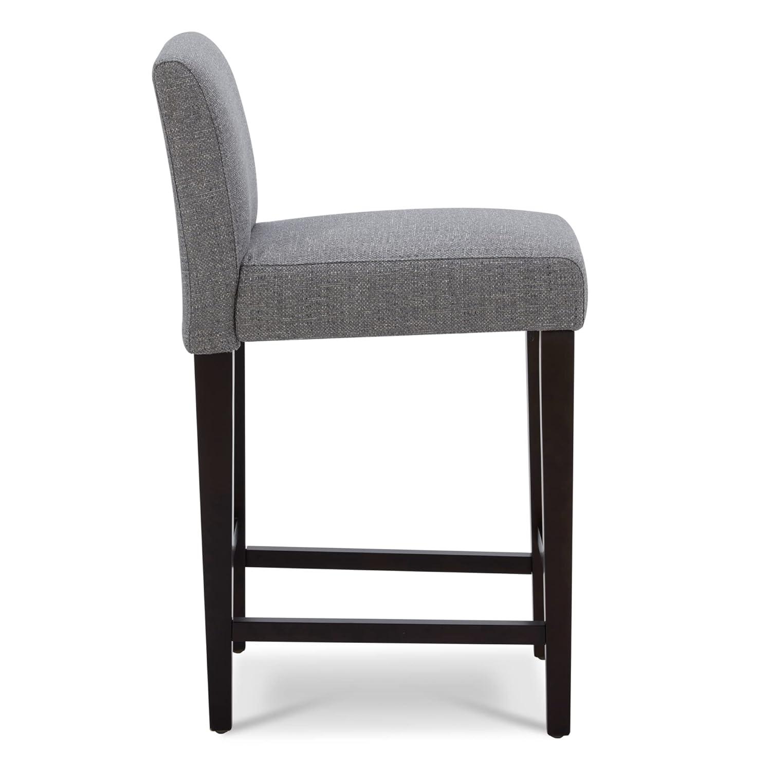 CHITA 25 inch Bar Stools Set of 2, Fabric in Fog Grey