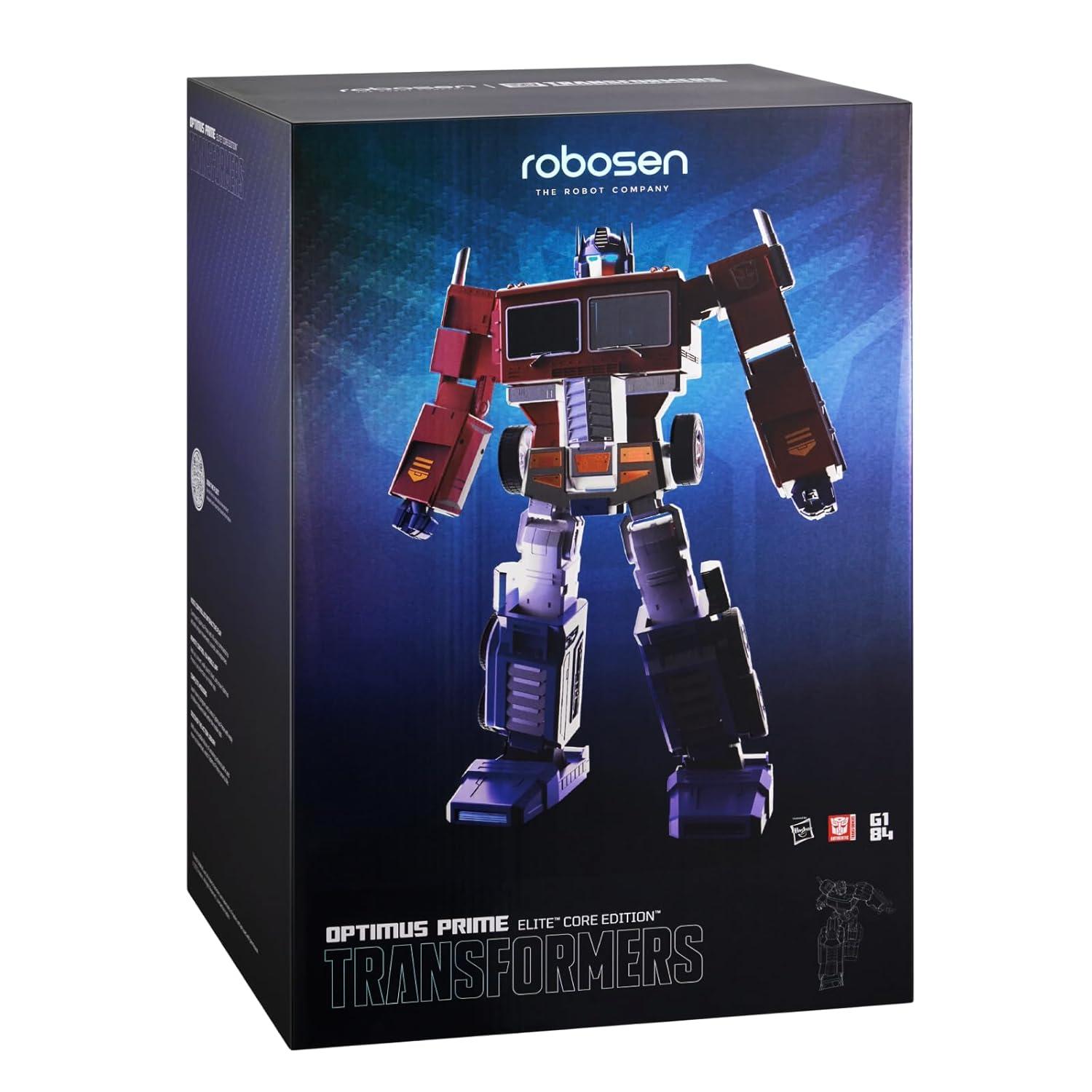 Robosen Elite Programmable Red and Blue Transformer Robot Toy