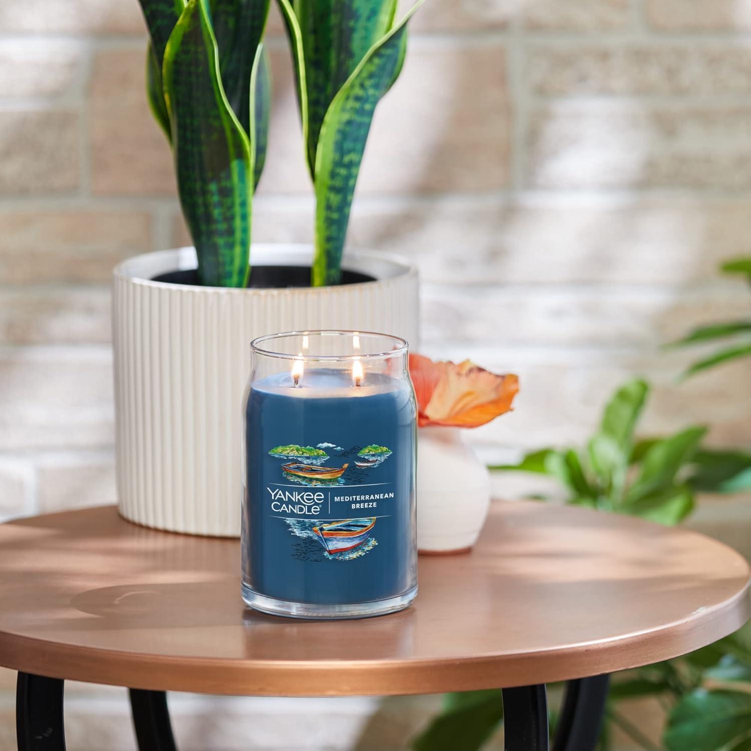 Mediterranean Breeze Blue Soy Tumbler Candle with Tin Lid
