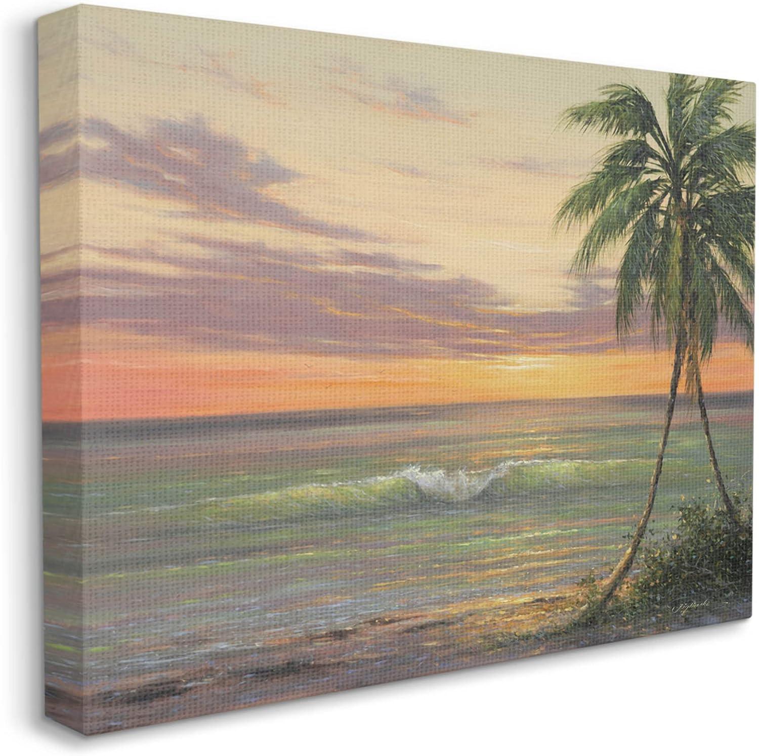 Stupell Industries " Tropical Ocean Waves Beach " by Martin Figlinski Painting Print