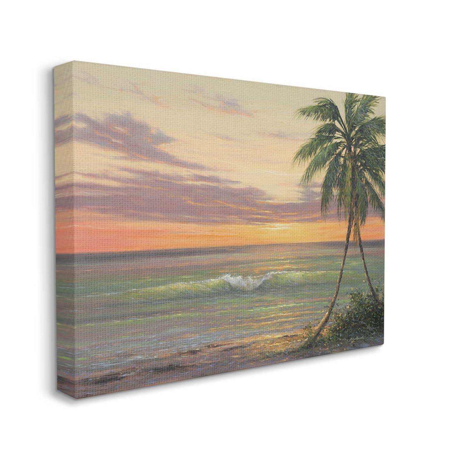 Stupell Industries " Tropical Ocean Waves Beach " by Martin Figlinski Painting Print