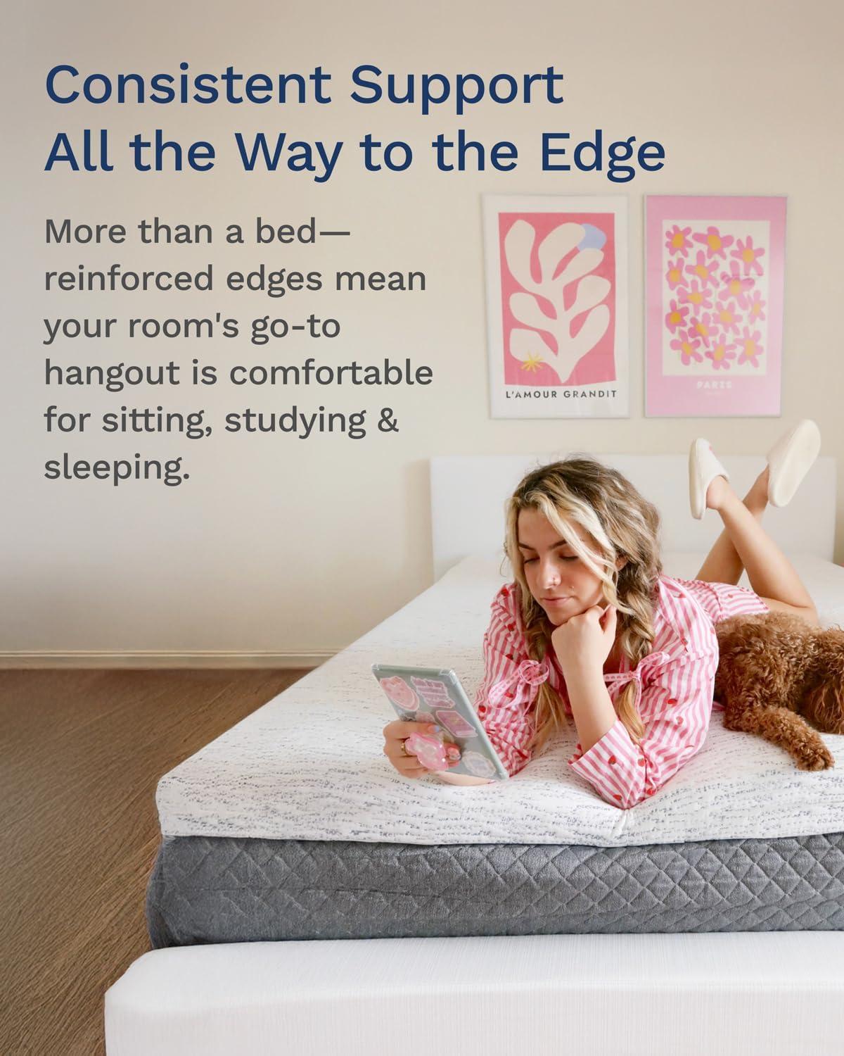 Mattress Topper - 4 Inch - Breathable Memory Foam - Select High Density by Viscosoft  Twin Extra Long