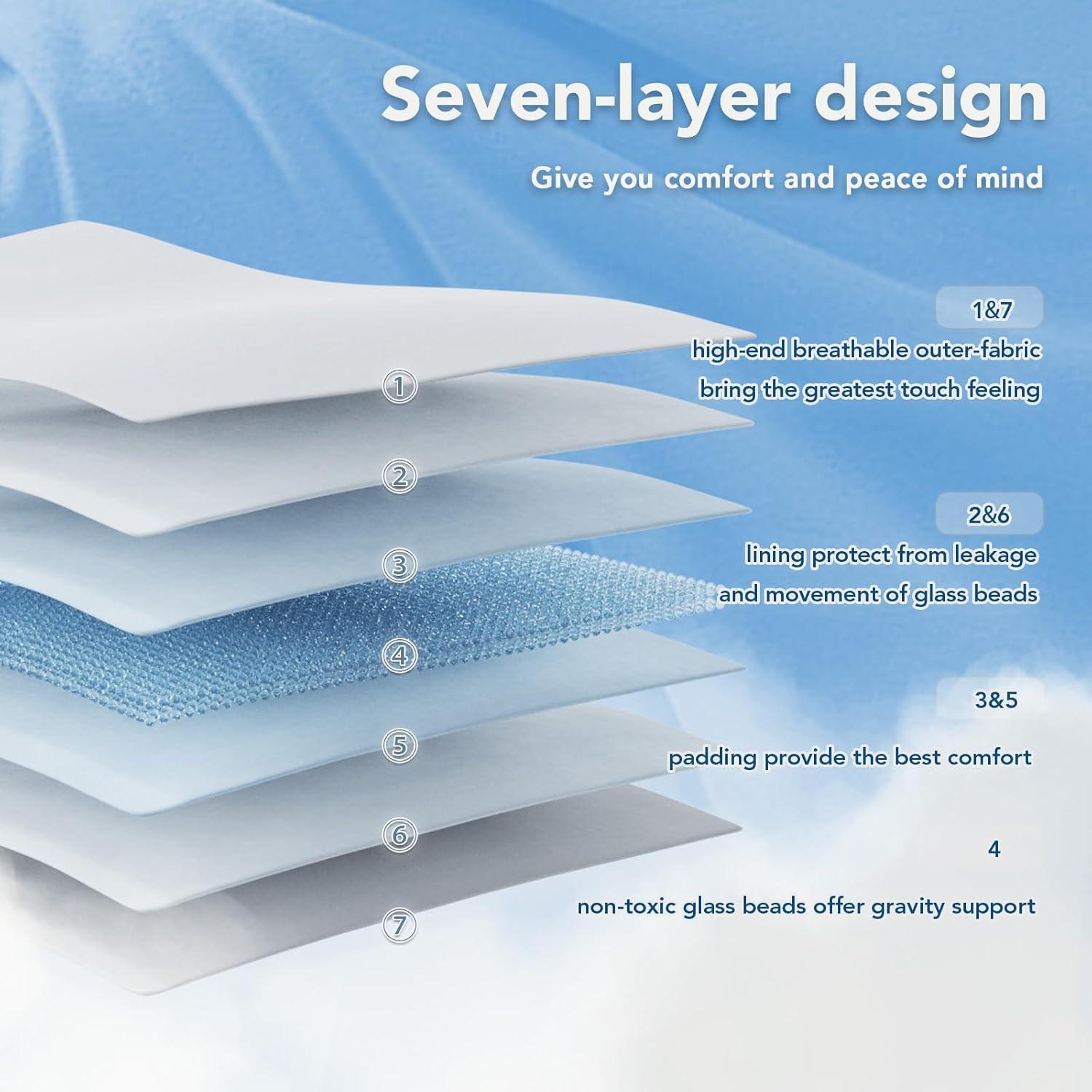 12 lb 48" x 72" Weighted Blanket Cotton White by Bare Home