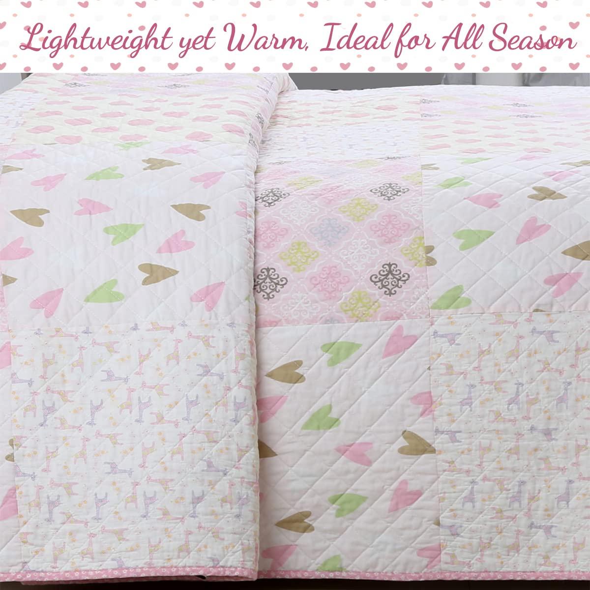 Cozy Line Home Fashion BB2022-073 Cotton Geometric Shapes Quilt Set
