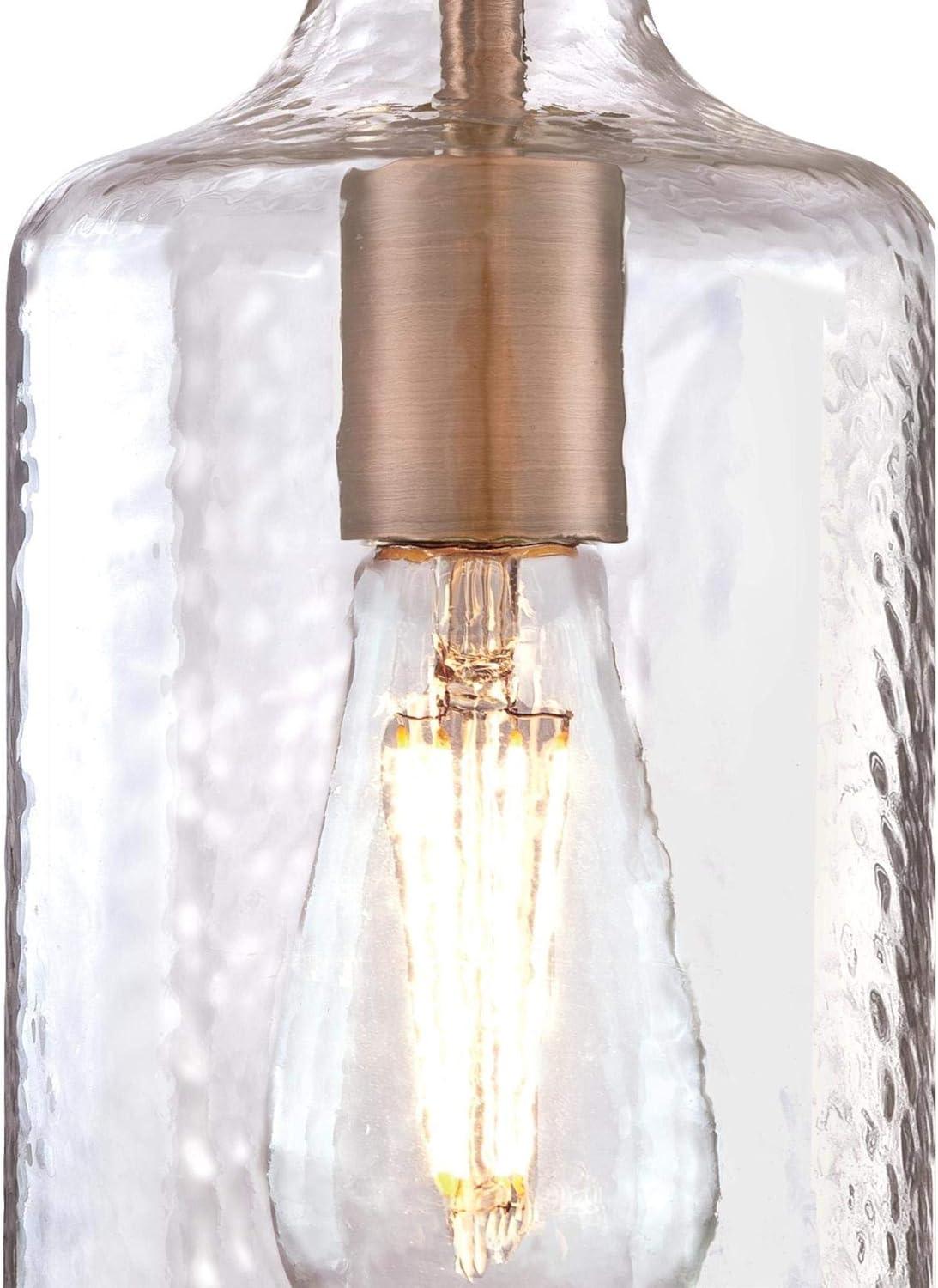 Westinghouse Lighting 6371500 Mini Pendant with Clear Textured Glass - Washed Copper