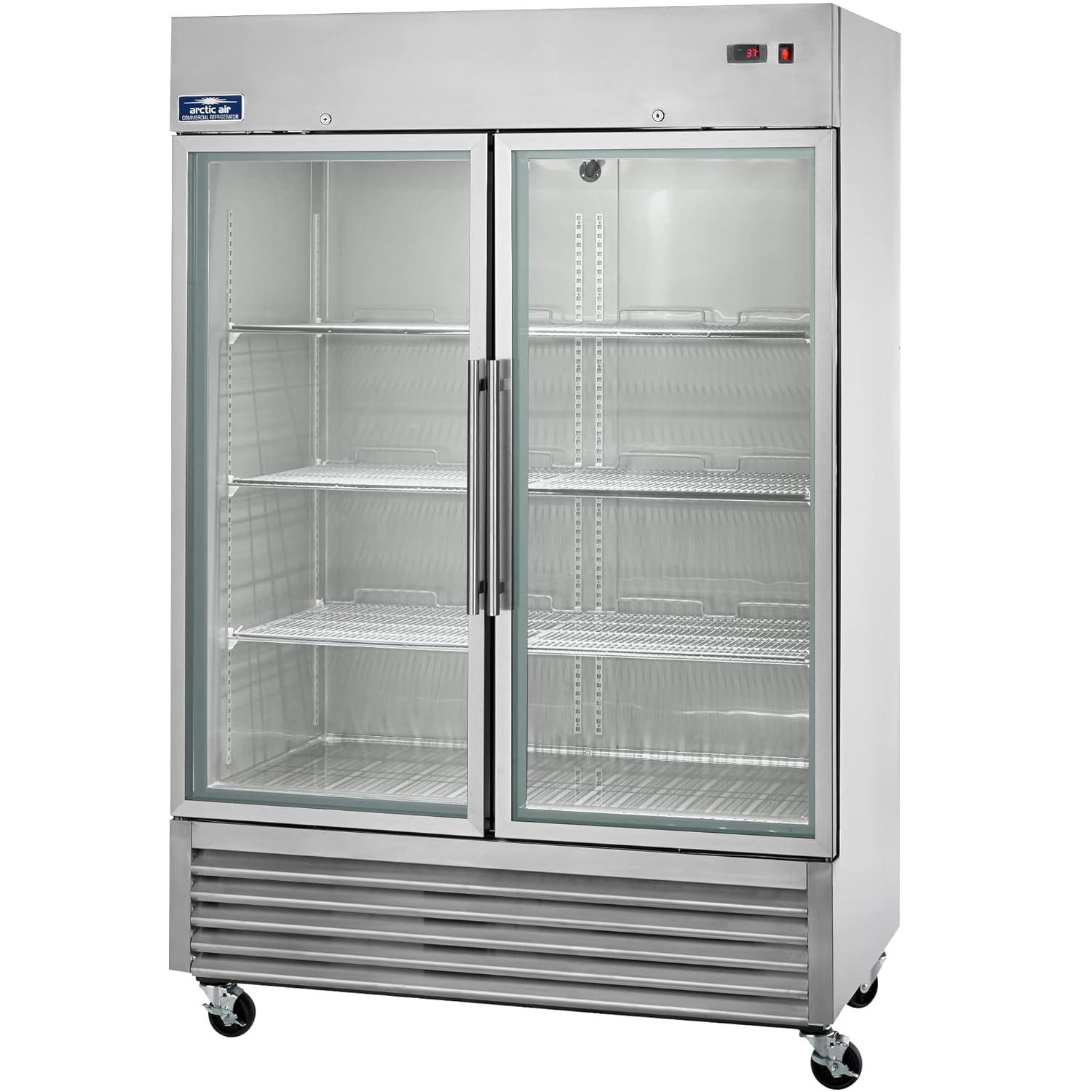 Arctic Air 49 Cu. Ft. Stainless Steel Two-Door Glass Refrigerator