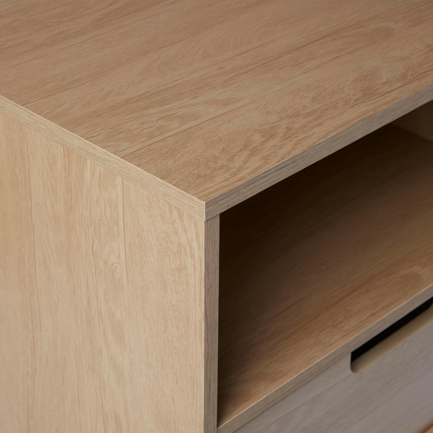 George Oliver Antoinette Modern 1-Drawer Nightstand with Open Cubby - Riviera