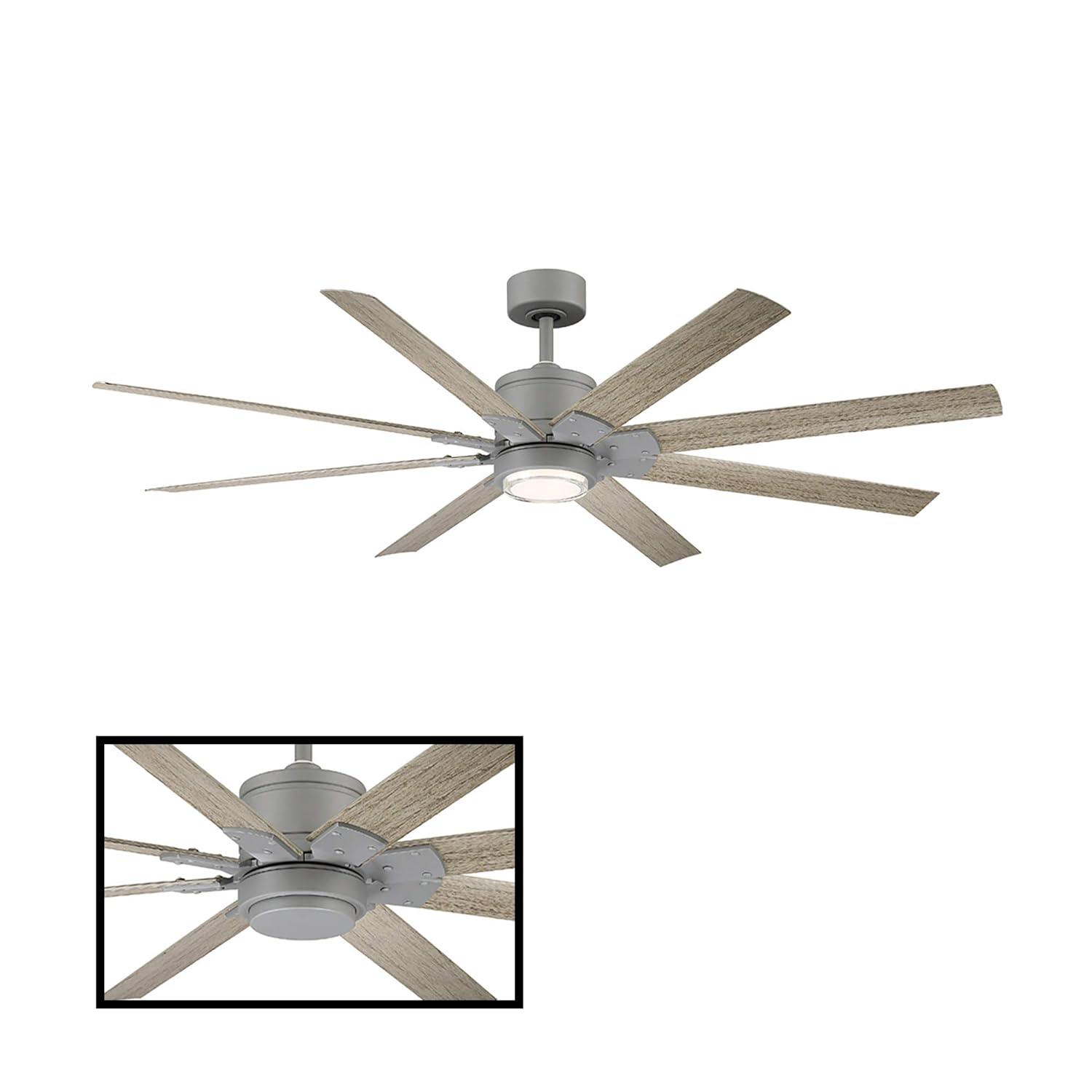 Renegade 8 - Blade Outdoor / Indoor Smart Ceiling Fan with Remote Control and LED Light Kit Included, Works With Alexa and iOS or Android App