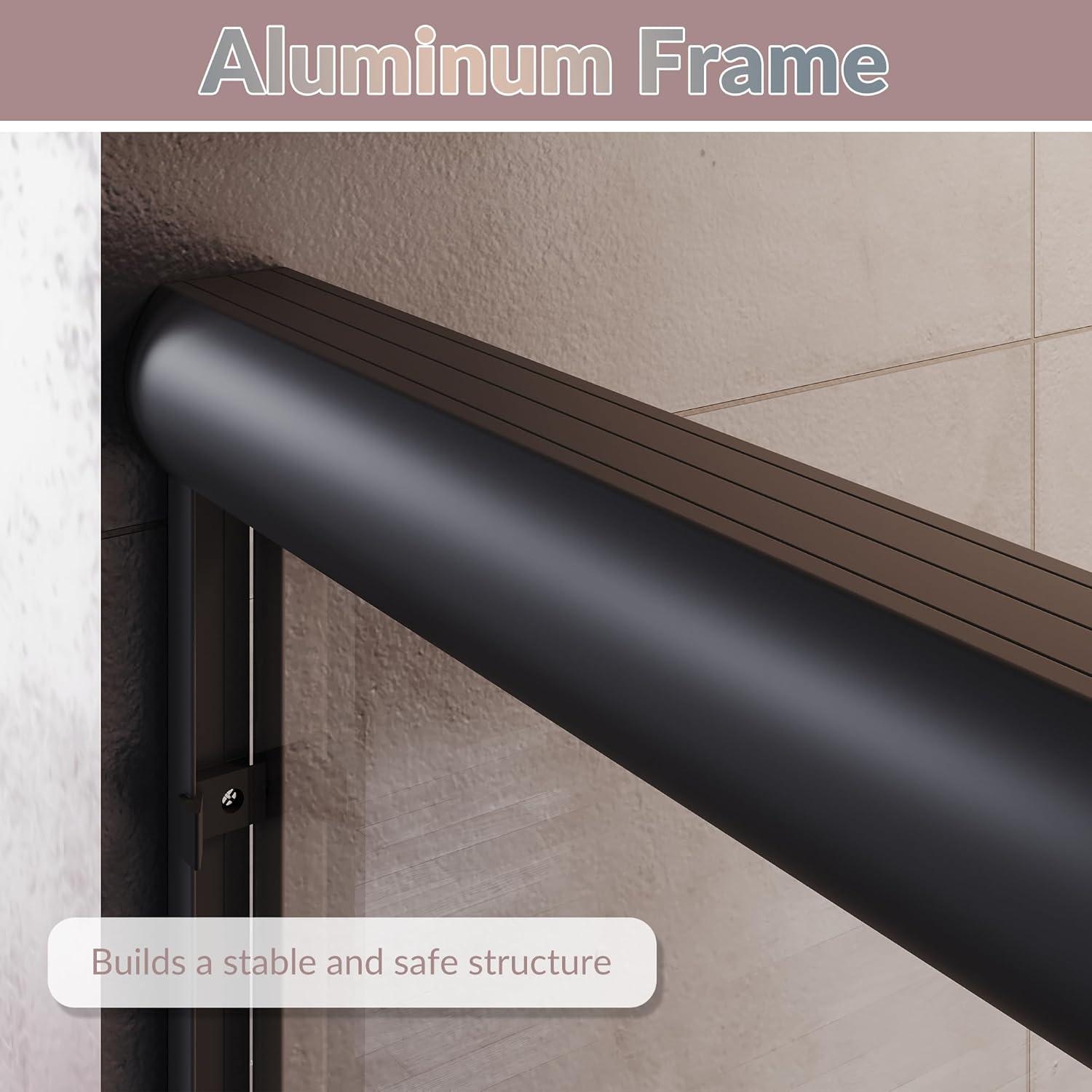 Elegant  Semi-Frameless Double Sliding Shower Doors in Brushed Nickel Finish Various Sizes Shower Enclosure 54''W x 72''H