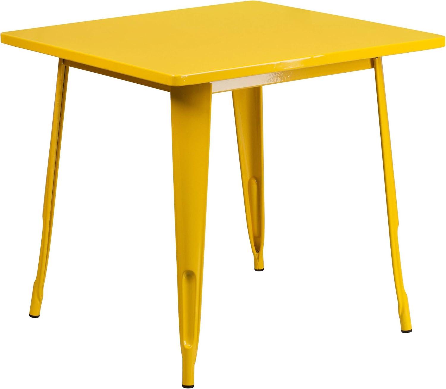 Flash Furniture Commercial Grade 31.5" Square Metal Indoor-Outdoor Table